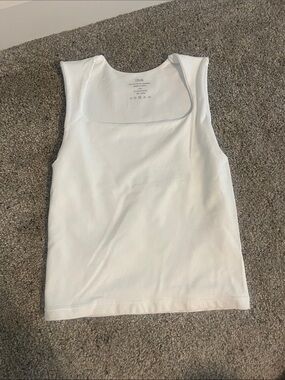 Brand New! Size S/M Zenana White Scoop Neck Tank Top